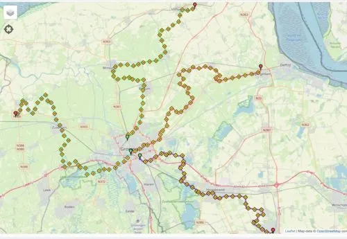 de 4 Groningen (halve)marathon routes
