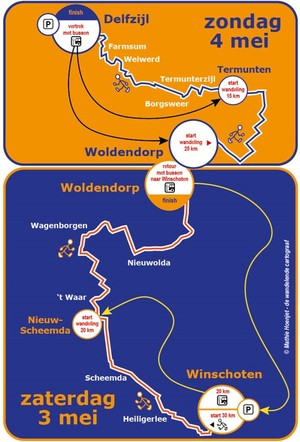 Route Bevrijdingstocht 80 jaar
